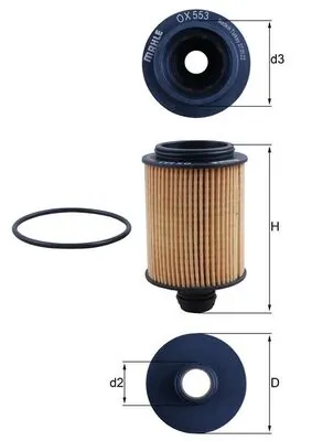 OX553D Mahle Original Фільтр масла
