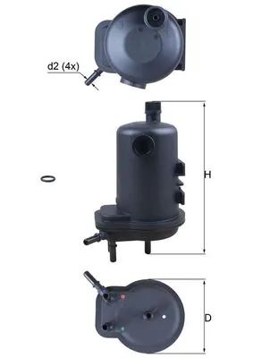 KL633D Mahle Original Фільтр палива