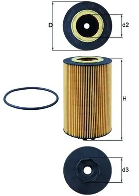 OX1140D Mahle Original Фільтр масла