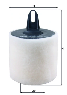 LX1651 Mahle Original Повітряний фільтр двигуна