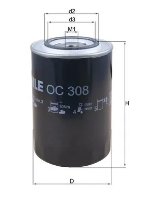 OC308 Mahle Original Фільтр масла