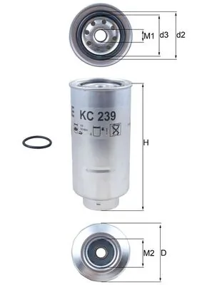 KC239D Mahle Original Фільтр палива