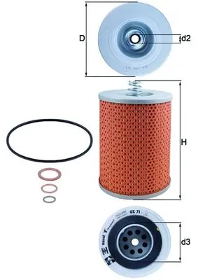 OX71D Mahle Original Фільтр масла