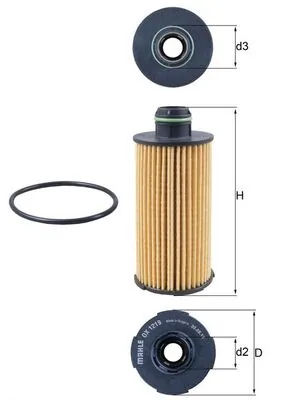 OX1219D Mahle Original Фільтр масла