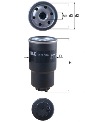KC584 Mahle Original Фільтр палива