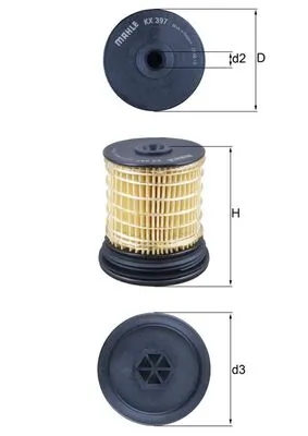 KX397 Mahle Original Фільтр палива