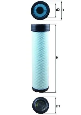 LXS284 Mahle Original Повітряний фільтр двигуна