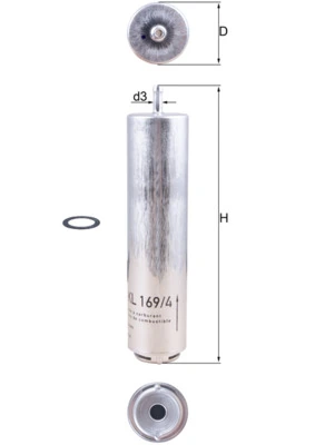 KL1694D Mahle Original Фільтр палива