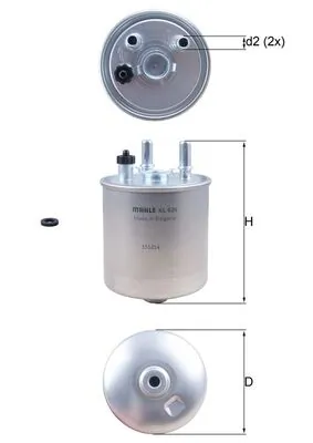 KL639D Mahle Original Фільтр палива