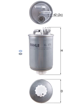 KL476D Mahle Original Фільтр палива