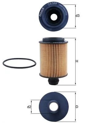 OX559D Mahle Original Фільтр масла
