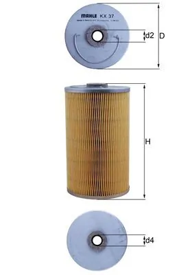 KX37 Mahle Original Фільтр палива