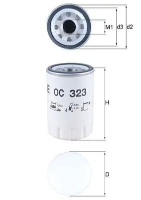 OC323 Mahle Original Фільтр масла