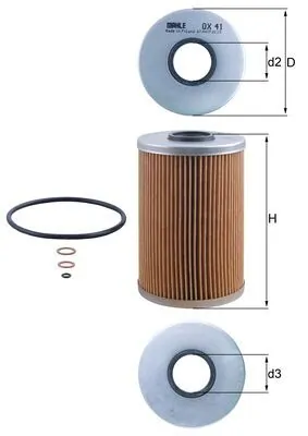 Масляний фільтр двигуна Mahle Original OX41D ціна, від 7.84 USD