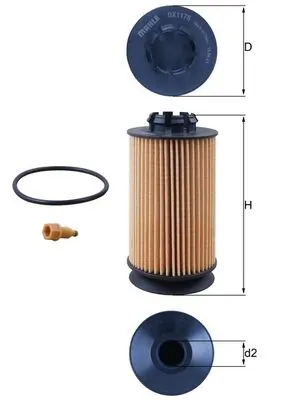 OX1175D Mahle Original Фільтр масла