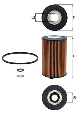 OX1158D Mahle Original Фільтр масла