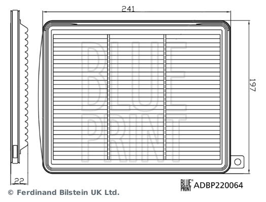 Елемент повітряного фільтра Blue Print ADBP220064 ціна, від 11.15 USD