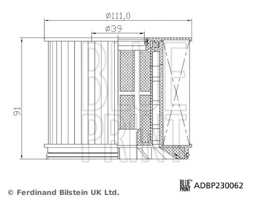 Фільтр тонкого очищення палива Blue Print ADBP230062 ціна, від 28.86 USD