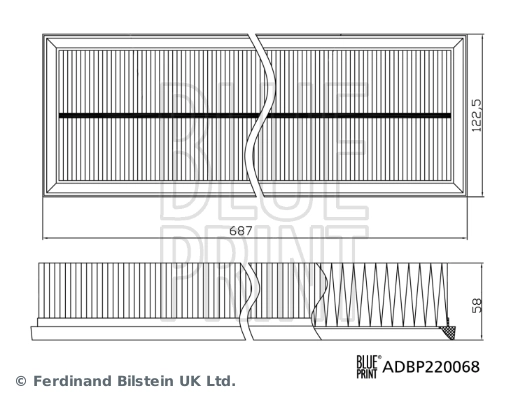 ADBP220068 Blue Print Повітряний фільтр двигуна