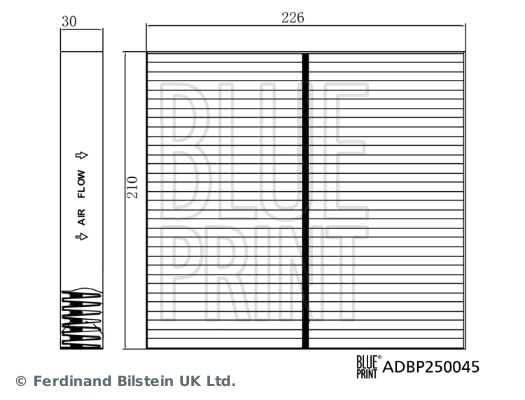 ADBP250045 Blue Print Внутрішньосалонний фільтр