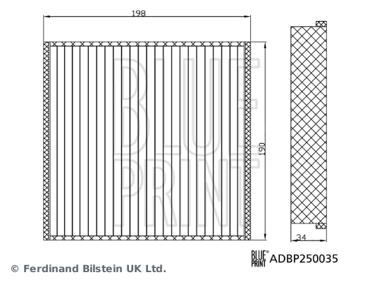 ADBP250035 Blue Print Внутрішньосалонний фільтр