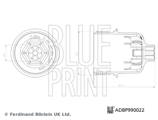 ADBP990022 Blue Print Кришка масляного фільтра