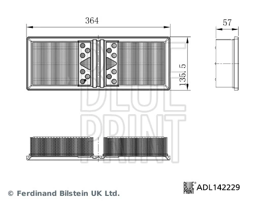 Елемент повітряного фільтра Blue Print ADL142229 ціна, від 15.73 USD