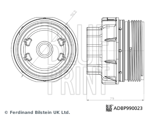 Кришка масляного фільтра Blue Print ADBP990023 ціна, від 23.71 USD