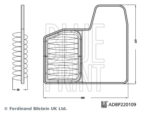 Елемент повітряного фільтра Blue Print ADBP220109 ціна, від 10.39 USD