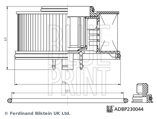 Фільтр тонкого очищення палива Blue Print ADBP230044 ціна, від 23.44 USD