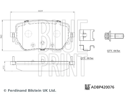 Купити A0004205803 Mercedes Задні колодки