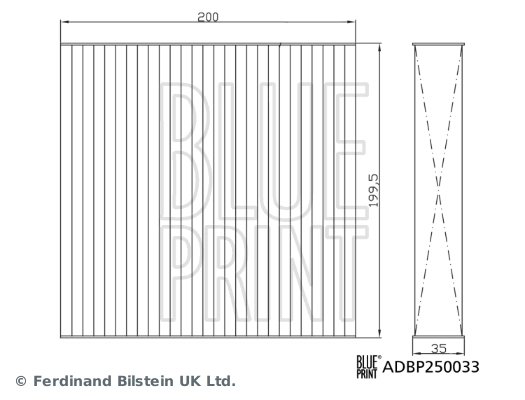 ADBP250033 Blue Print Внутрішньосалонний фільтр