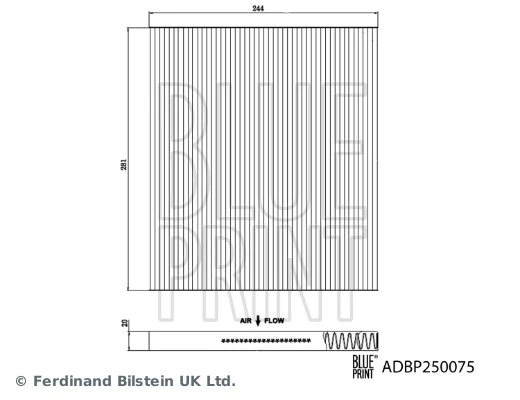 ADBP250075 Blue Print Внутрішньосалонний фільтр