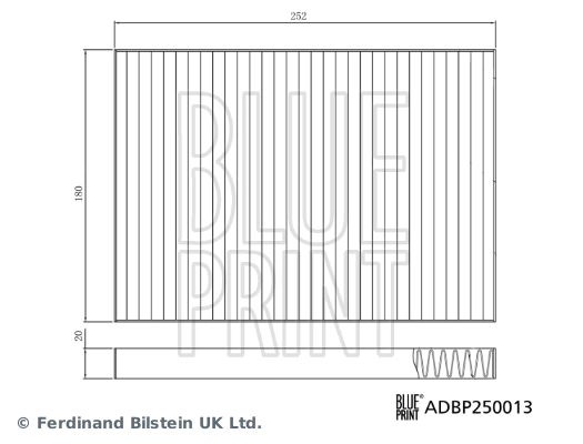 ADBP250013 Blue Print Внутрішньосалонний фільтр