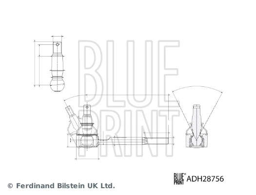 ADH28756 Blue Print Зовнішній наконечник рульової тяги