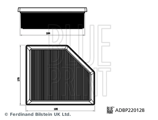 Елемент повітряного фільтра Blue Print ADBP220128 ціна, від 13.36 USD