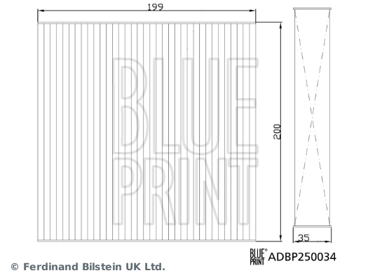 ADBP250034 Blue Print Внутрішньосалонний фільтр