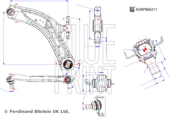 Важіль передній лівий AND 3S407017 ціна, від 48.31 USD