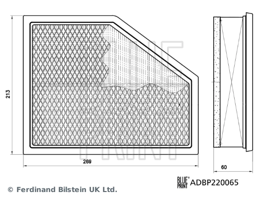 Елемент повітряного фільтра Blue Print ADBP220065 ціна, від 20.00 USD