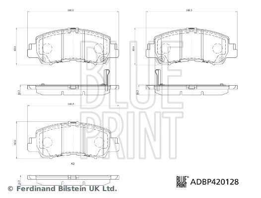Передні тормозні колодки 4605B607 Mitsubishi