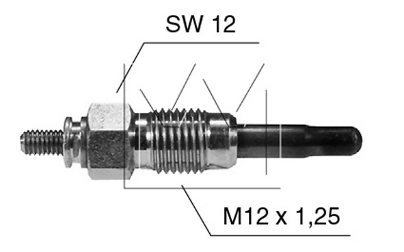 Купити 59627Z Peugeot/Citroen Свічка накалу