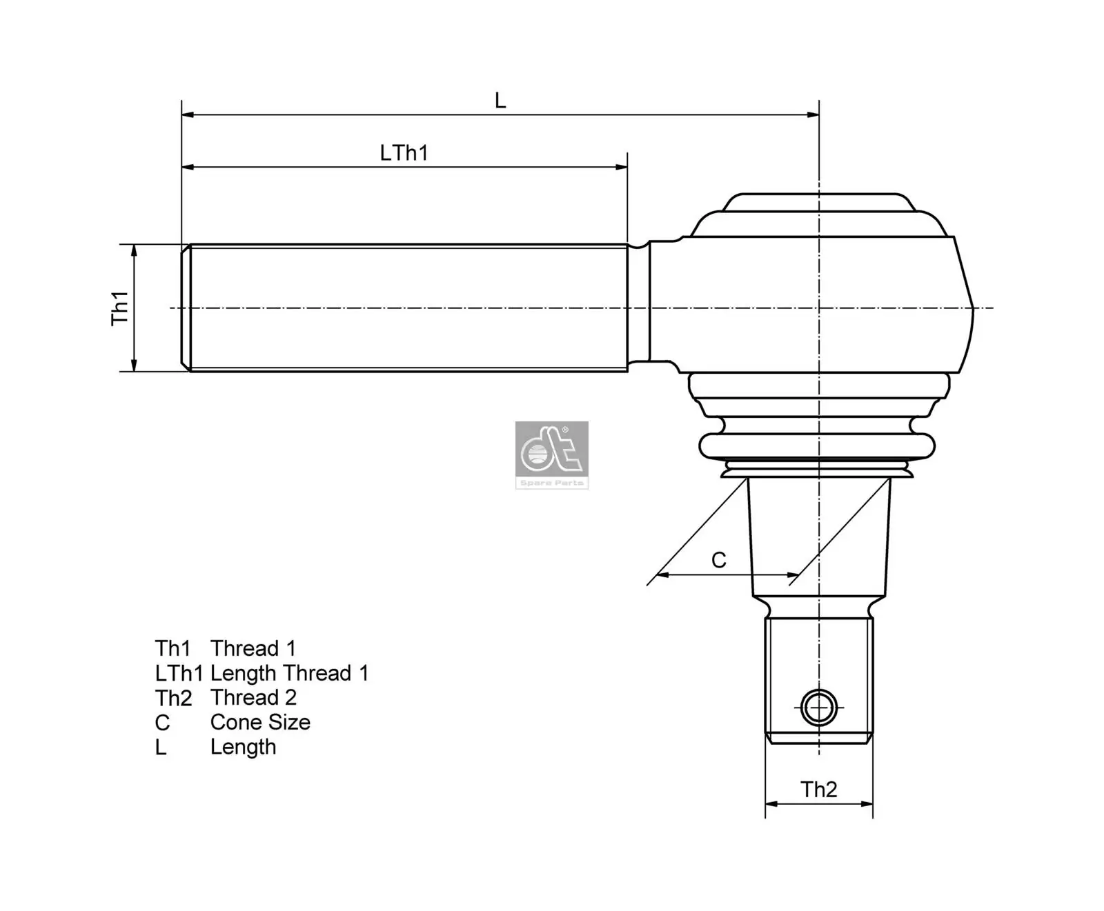 Наконечник рульовий DAF 1703472 ціна, від 27.65 USD