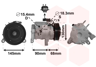 Насос кондиціонера Mitsubishi K55056435AB
