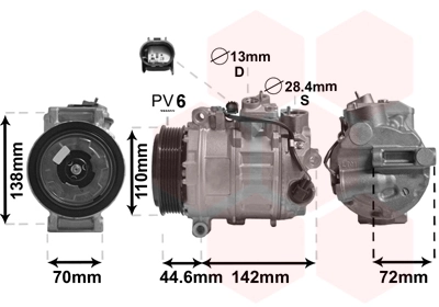 Компресор системи кондиціювання Mercedes A002230071180 ціна, від 88.59 USD
