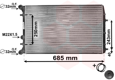 Радіатор основний VAG 150800070F ціна, від 45.15 USD