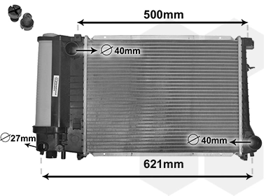 Радіатор основний VAN Wezel 6002135 ціна, від 79.41 USD