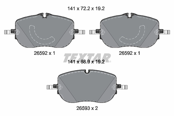 Гальмівні колодки Mercedes A0004200004 ціна, від 60.48 USD