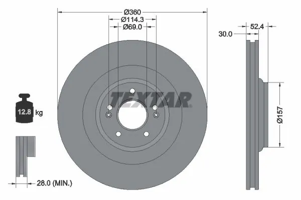 51712S0200 Hyundai/Kia Гальмо дискове переднє