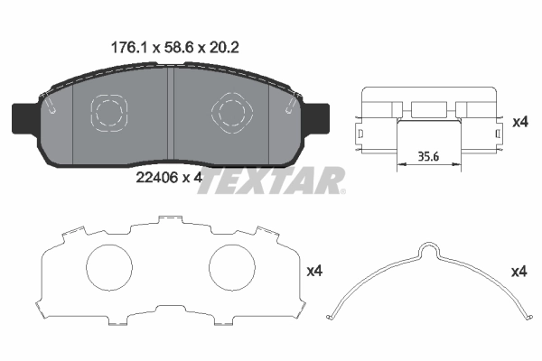 Гальмівні колодки Ford 4U2Z2V001DA ціна, від 50.59 USD