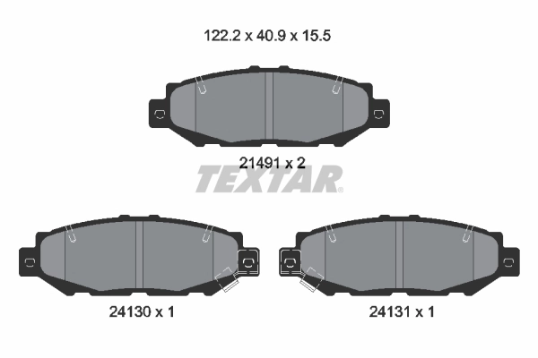 Задні гальмівні колодки T2215016LD Toko cars